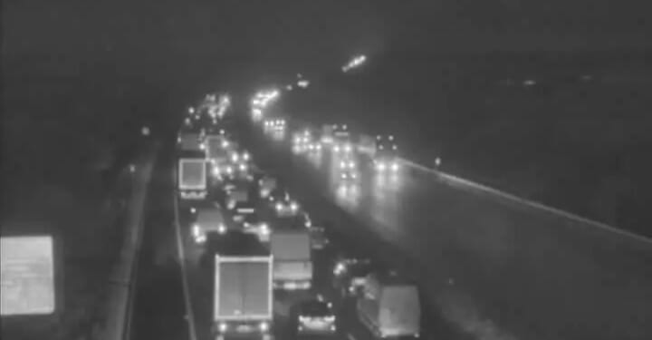 M4 closed 'for several hours' as lorry erupts into flames with rush hour drivers facing long delays