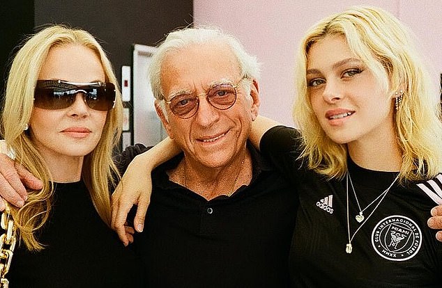 The 'smiling crocodile' with his wife Claudia and daughter Nicola