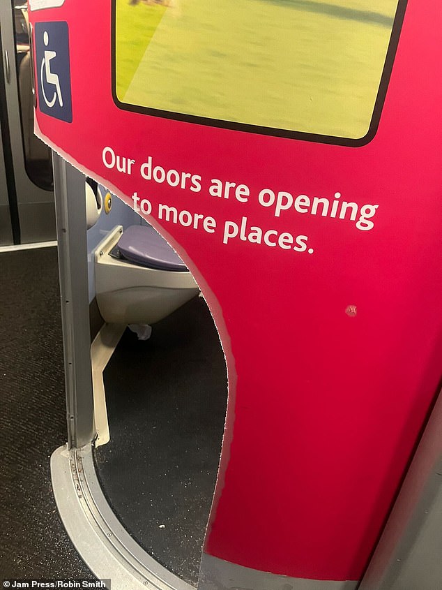 Firefighters in Oxford used a saw to cut through a gap big enough for Miss Smith to crawl out of