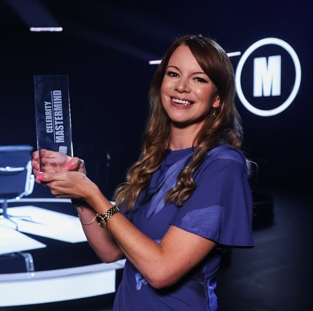 Just last year, she won Celebrity Mastermind (pictured), with her specialist subject being Celine Dion