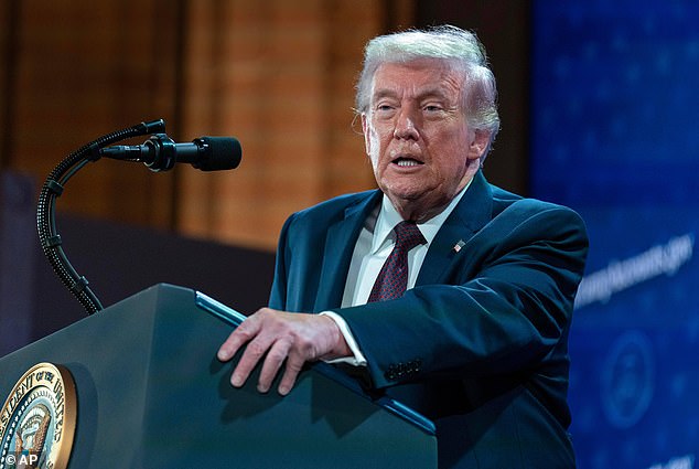 Iran vowed a 'crushing response' to any attack after Donald Trump (pictured) warned time was running out for a nuclear deal