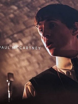 A first image captures Mescal as a young McCartney, the unmistakable brick walls of Liverpool's legendary Cavern Club visible as he gazes quizzically off-camera