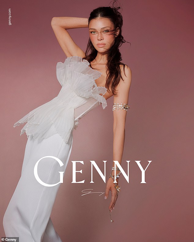 Brushing off the drama, Nicola is again the face of Italian designer Genny for its Spring/Summer 2026 campaign