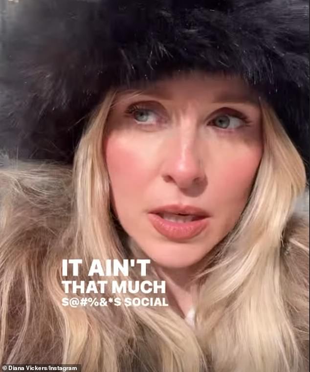 A female voice off-camera was heard hurling abuse at Diana, stating: 'it ain't that much f*****g social media,' which left her in shock