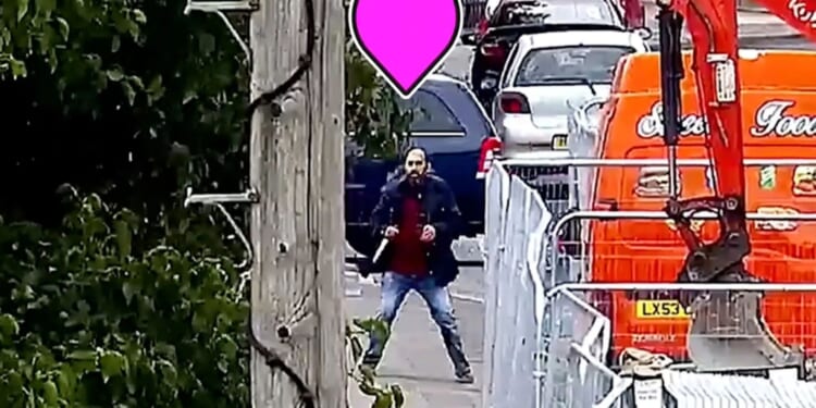 Moment 'heroic' Apprentice star helps save people from 'psychotic' knifeman randomly attacking outside supermarket