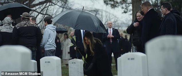 Grief is universal, and in these scenes Melania is not just a First Lady, but rather one of us grappling with loss and the waves of emotions that swell like the turquoise shores upon which we opened the film