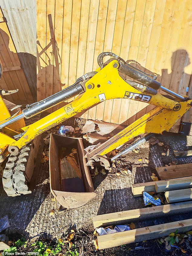Mr Singh even used a JCB to dig up parts of her garden which he thinks is his, she said. This was also parked against the new fence he made, she claims