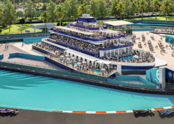 F1 Grand Prix set to debut incredible lifelike superyacht club with pool and cocktail bar at 2026 race