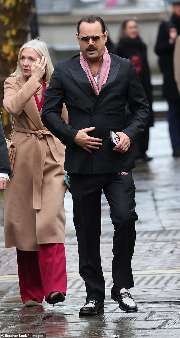 Danny Dyer, whose role in Rivals has been lauded, also joined the star-studded congregation