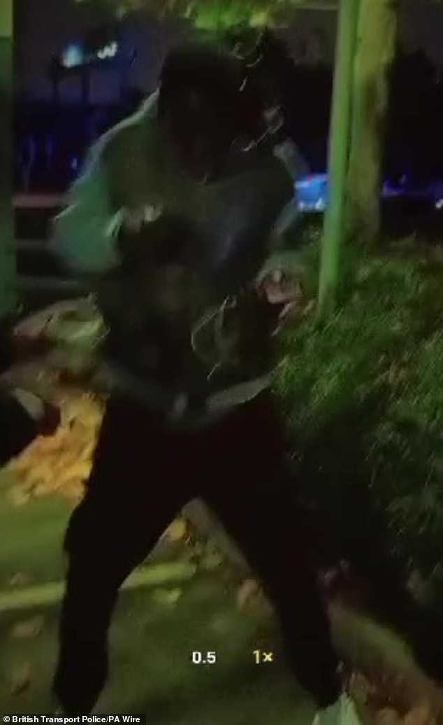 Sickening video captured Majek dancing and laughing after the attack
