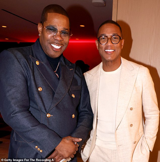 Before Lemon was arrested Thursday night, he attended the Grammy's Recording Academy Honors awards show in Los Angeles, where he was pictured alongside rapper Busta Rhymes