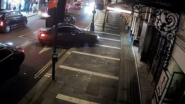 Harrowing CCTV showed Gilheaney mounting the pavement on a busy London street