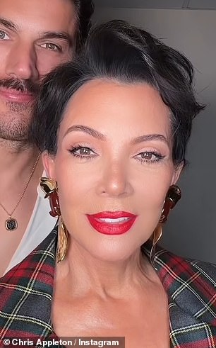 Kris in a photo that appears to be filtered to smooth out any fine lines and even lighten the colour of her eyes