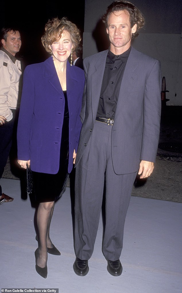 O’Hara met production designer Bo Welch on the set of Beetlejuice; they married in 1992 and had two sons, Matthew (born 1994) and Luke (born 1997); (pictured with Welch in 1990)