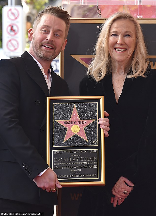 Culkin enjoyed a sweet reunion with his Home Alone mom O'Hara as she introduced him at his Hollywood Walk of Fame star ceremony in 2023