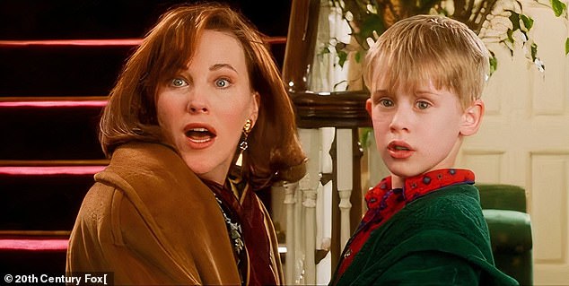 The actress became a household name playing Macaulay Culkin's mom in the first two Home Alone films; Pictured with Culkin in Home Alone