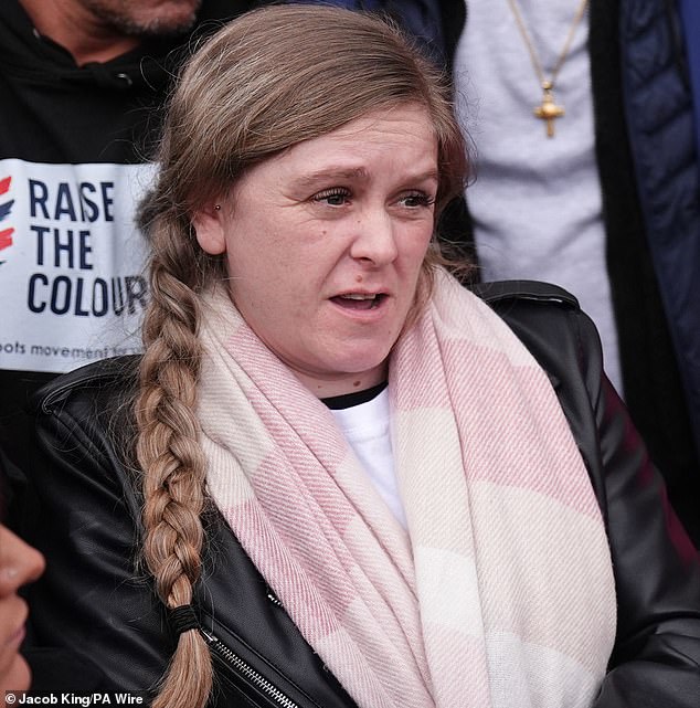 Ms Whyte’s sister, Emma (pictured), accused the Prime Minister of failing to take women’s safety seriously and called for migrant hotels to be ‘shut down’