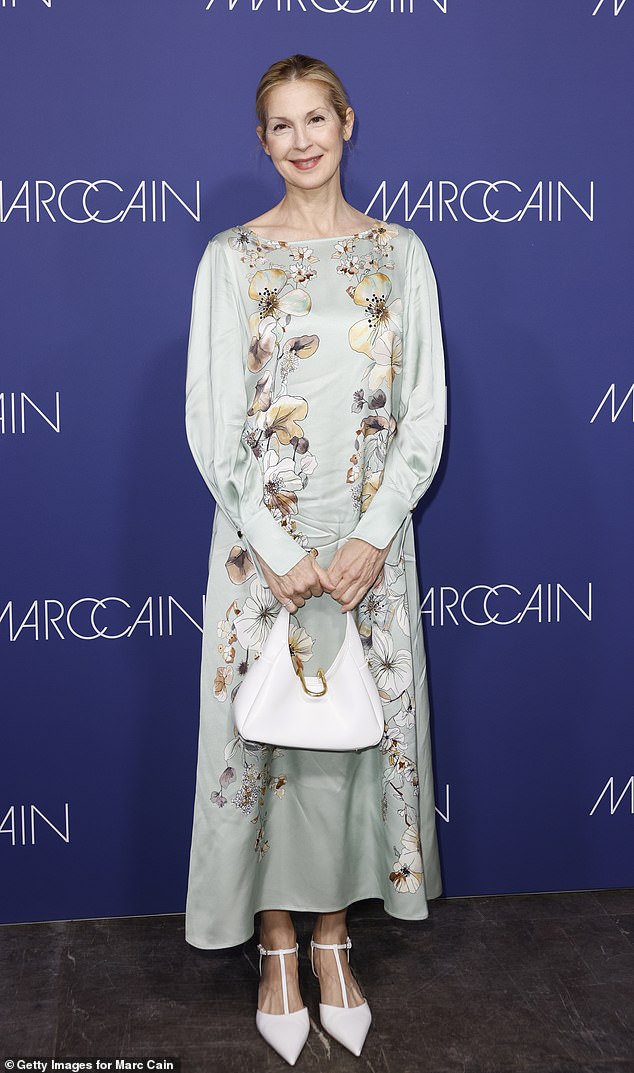 Also in attendance was Gossip Girl star Kelly Rutherford, who stepped out in a duck egg blue floral midi-dress