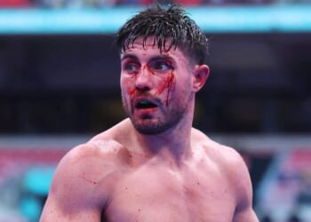 When is the huge IBF world title fight in Newcastle?