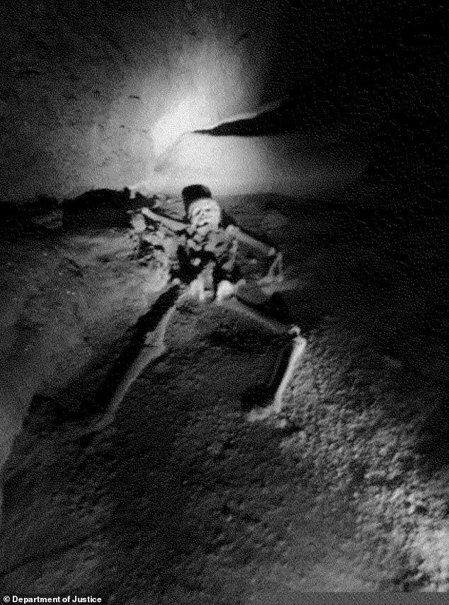 A skeleton, apparently at Actun Tunichil Muknal, a cave in the Central American country
