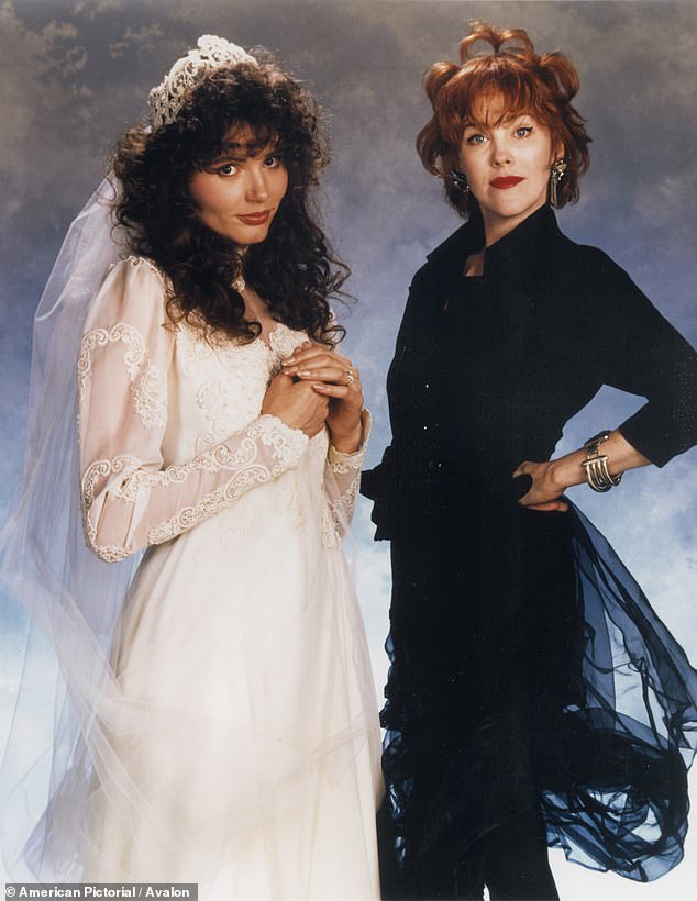 Fans also remember O'Hara's unforgettable turns in Tim Burton's Beetlejuice; Pictured in a Beetlejuice promo image with Geena Davis in 1988