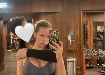 Lottie Moss soft launches mystery man as they share loved-up gym selfie
