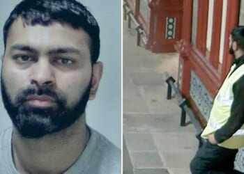 Chilling footage shows railway station guard coolly getting back to work after sex attack on girl, 14, in office