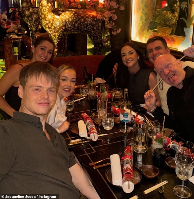 The EastEnders¿ Branning family ditched the soap drama for a festive night out as they shared fun-filled snaps to Instagram on Sunday