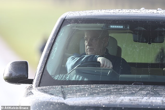 The former Prince appeared straight faced as he was seen driving his car on Saturday