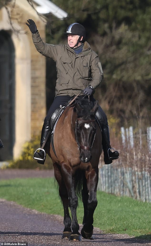 The former Duke enjoyed a ride in the sun on Saturday hours after the latest release of the Epstein files