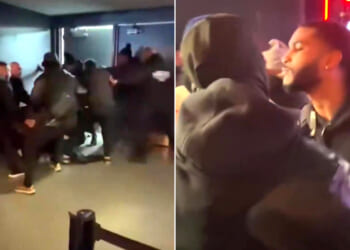 'We got a riot' - Devin Haney in wild brawl alongside family while working as DAZN pundit alongside Eddie Hearn