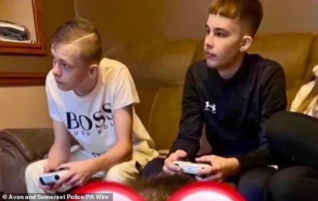 Best friends Max Dixon (left), 16, and Mason Rist (right), 15, were stabbed to death on January 27, 2024, with machetes yards from Mason's front door in a case of mistaken identity