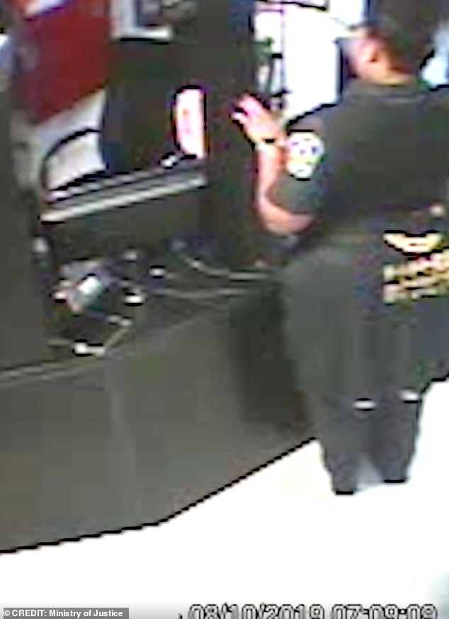 The scene was one of apparent calm on the floor above Epstein's cell, filmed just after 7am