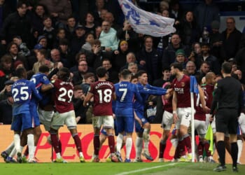 Todibo SENT OFF for 'strangling' Joao Pedro during wild mass brawl moments after Chelsea take last-gasp lead vs West Ham