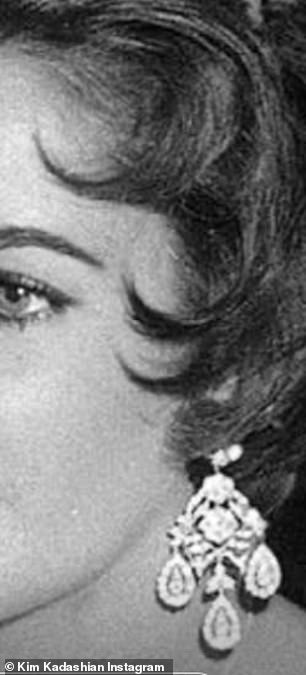 On Wednesday, Kim was at it again as she donned jewllerey from the late Elizabeth Taylor (pictured) , on loan from Schwartz