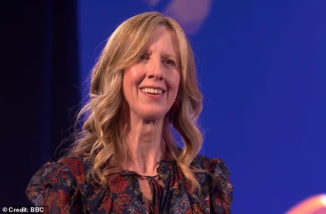 The pair shared a hug on stage and Cathy told Frank: 'I'm so pleased to see you'