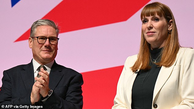 Sir Keir and Rayner at Labour's party conference in 2024. A Rayner ally said she had been cultivating donors as part of a 'personal charm offensive' since she was forced to resign from the Cabinet five months ago