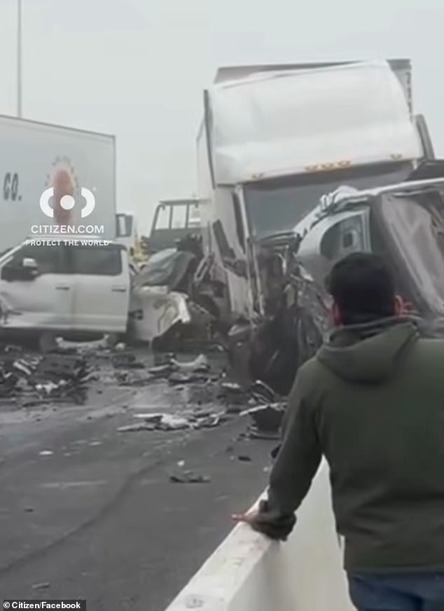 Dense fog sparked a catastrophic chain-reaction crash that converted one of California¿s busiest highways into a sprawling scene of carnage and destruction