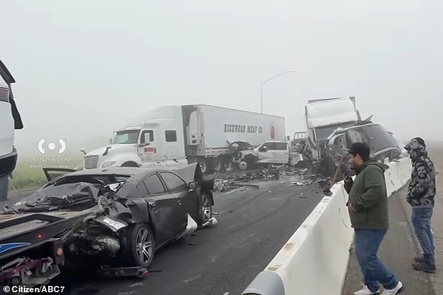 CHP officers stayed on scene for hours as emergency responders navigated the wreckage and tried to locate injured drivers