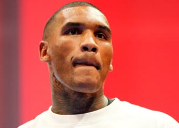 Conor Benn and welterweight rival Rolly Romero pulled apart at New York fight after going head-to-head