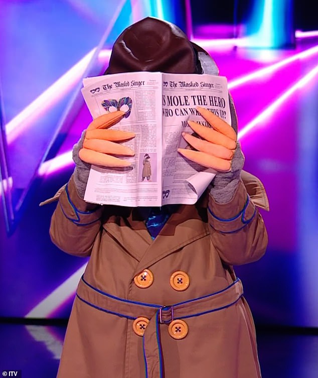 It was only last week that host Joel Dommett welcomed 'double agent' Mole Dommett to the competition - whose job was to sneak viewers clues on the contestants in their VTs