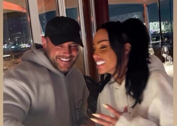 Katie connected with Lee, originally from Manchester, on social media, before she flew out to Dubai - with her family said to be 'blindsided' by the whirlwind romance