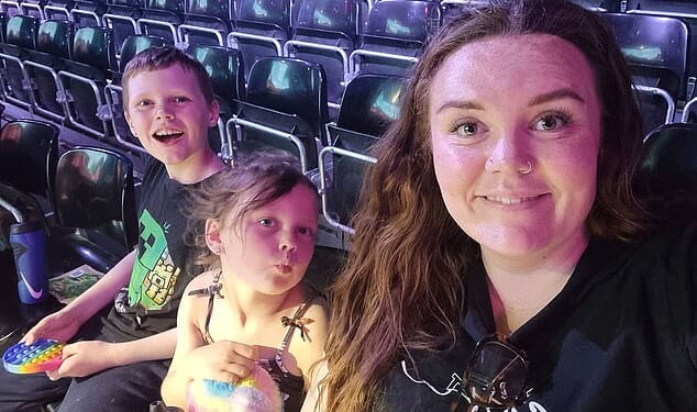 Mercedes Smithson with her two children Mason and Miah. Careful budgeting means she managed to get through the summer holidays spending just £200