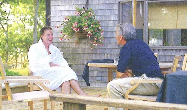 A photo shows Peter Mandelson with the late paedophile financier Jeffrey Epstein