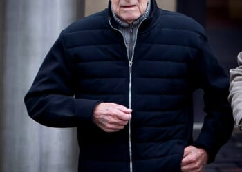 A pensioner believed to be Scotland's oldest domestic abuser walked free from court Friday despite admitting he choked his 84-year-old wife in their bedroom. But 90-year-old Charles Morrison (pictured) was banned from any contact with frail spouse Catherine