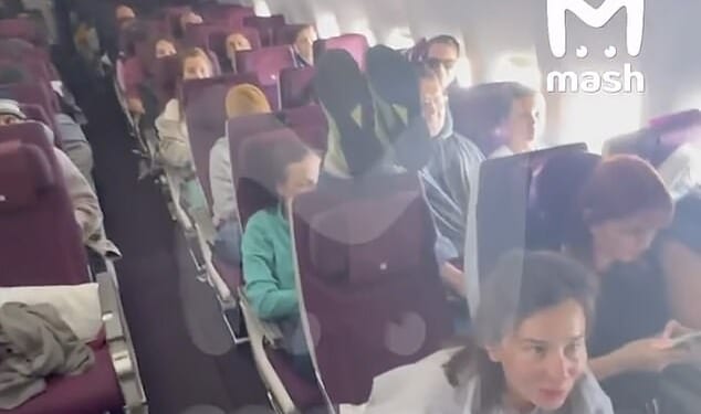The woman became enraged when the traveller in front reclined her seat, according to witnesses on the Doha to Moscow flight