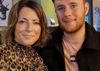 Luke Abrahams, 20, passed away from sepsis and necrotising fasciitis at Northampton General Hospital on January 23, 2023 (Pictured: Mr Abrahams with his mother, Julie Needham)