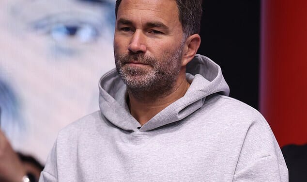 Anthony Joshua may never box again following his car crash, according to his promoter Eddie Hearn (pictured)