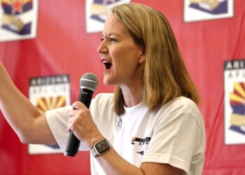 The Arizona Senate voted to call on Arizona Attorney General Kris Mayes, seen in a 2024 photo, to resign over her controversial remarks.