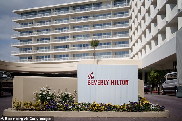 The stars's bad behavior all took place at the iconic Beverly Hilton in Beverly Hills